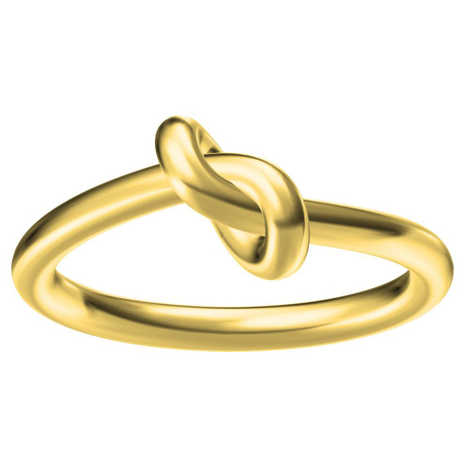 TIF11225405 light gold knot ring