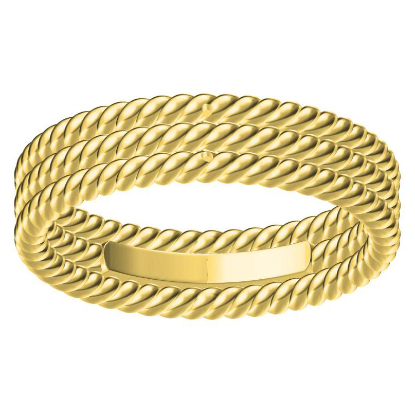 TIF55817587 light gold three twisted rope ring
