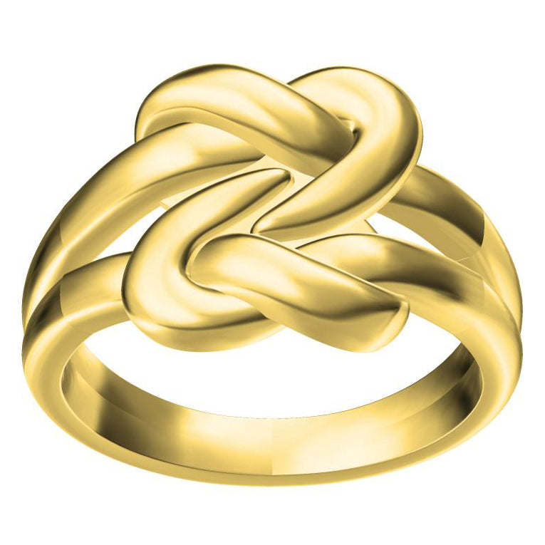 TIF19228837 light gold twisted knot ring