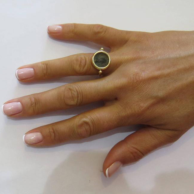 BGL-AN711220 guest version round ancient coin rotating ring gold coin
