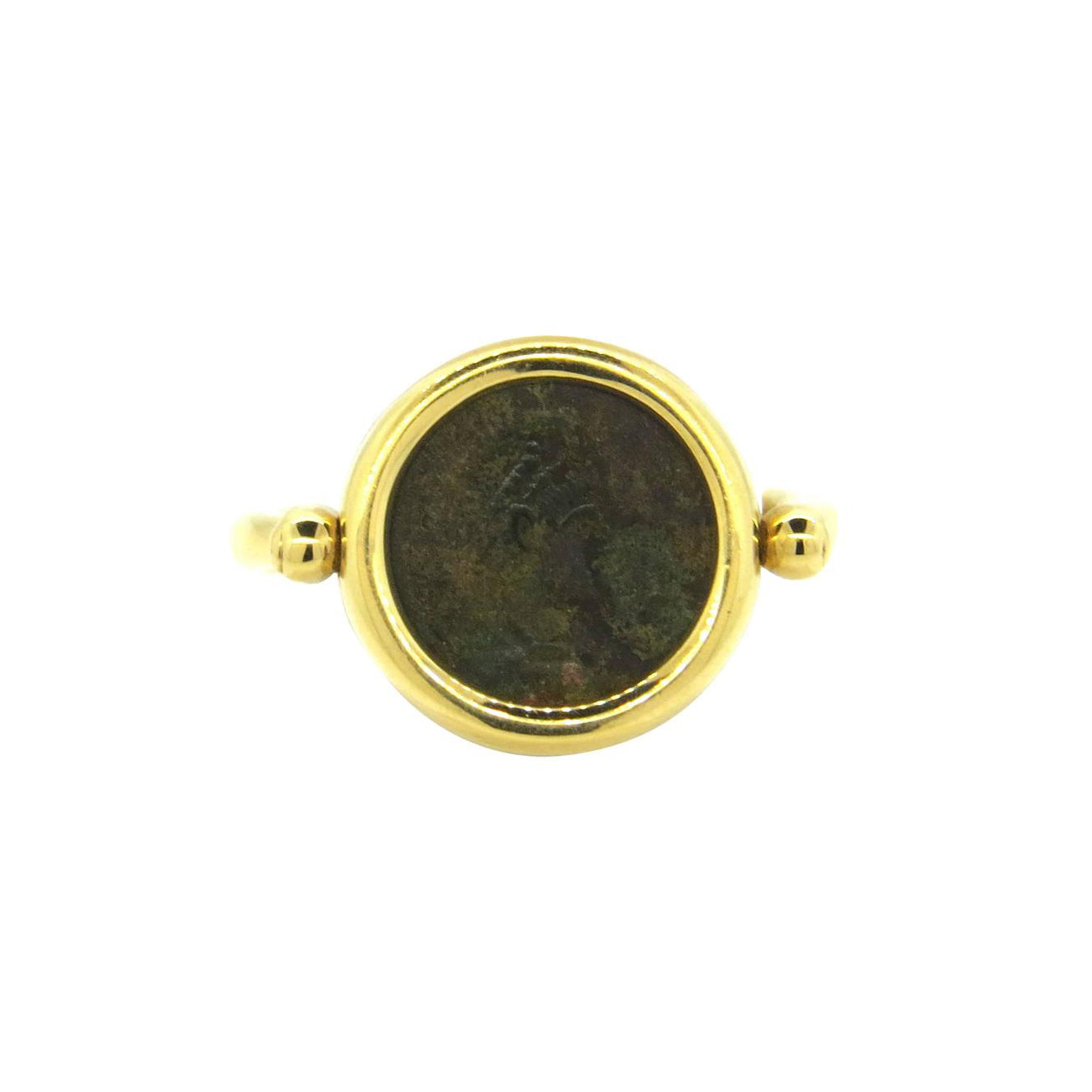 BGL-AN711220 guest version round ancient coin rotating ring gold coin