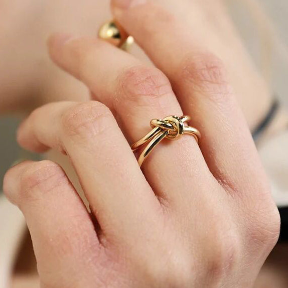 TIF28723399 light gold open twisted rope ring