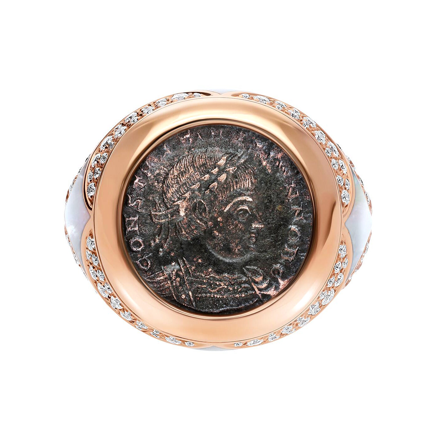 BGL-AN469903 human head coin ancient coin ring
