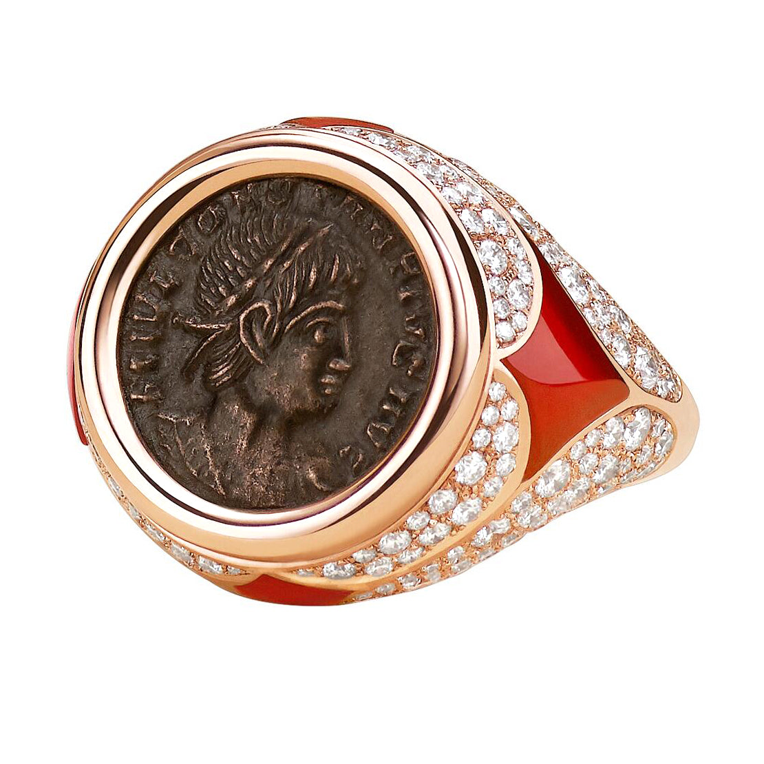 BGL-AN469903 human head coin ancient coin ring