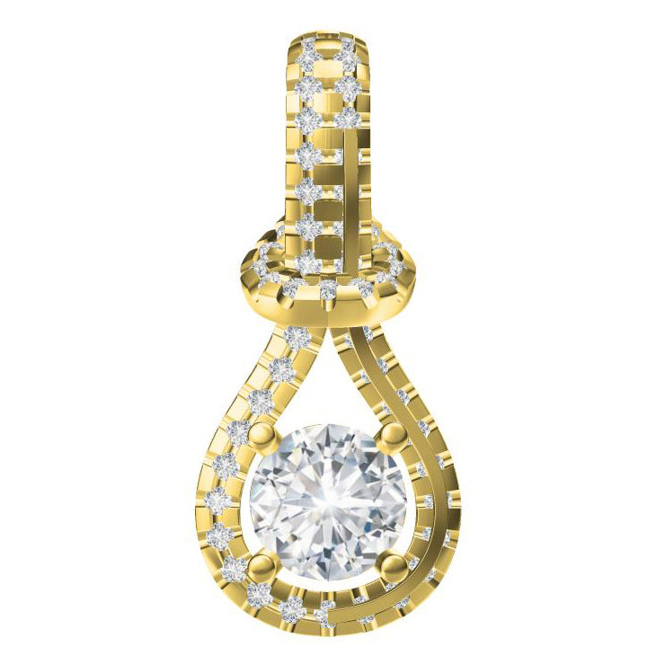 TIF64351868 diamond twisted ribbon pendant