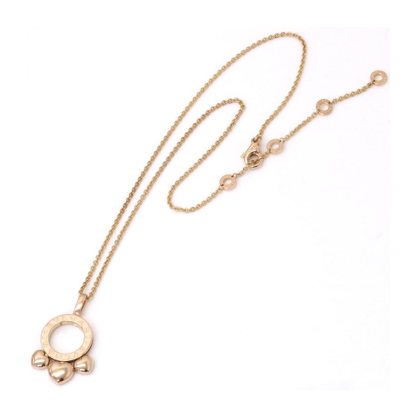 BGL-CL861313 light gold circle heart pendant