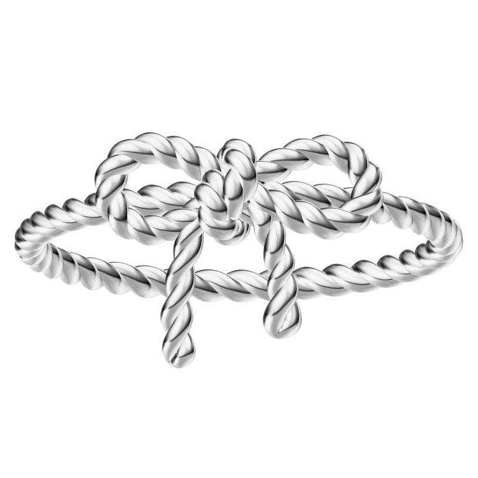 TIF86202210 light gold twisted rope bow small ring