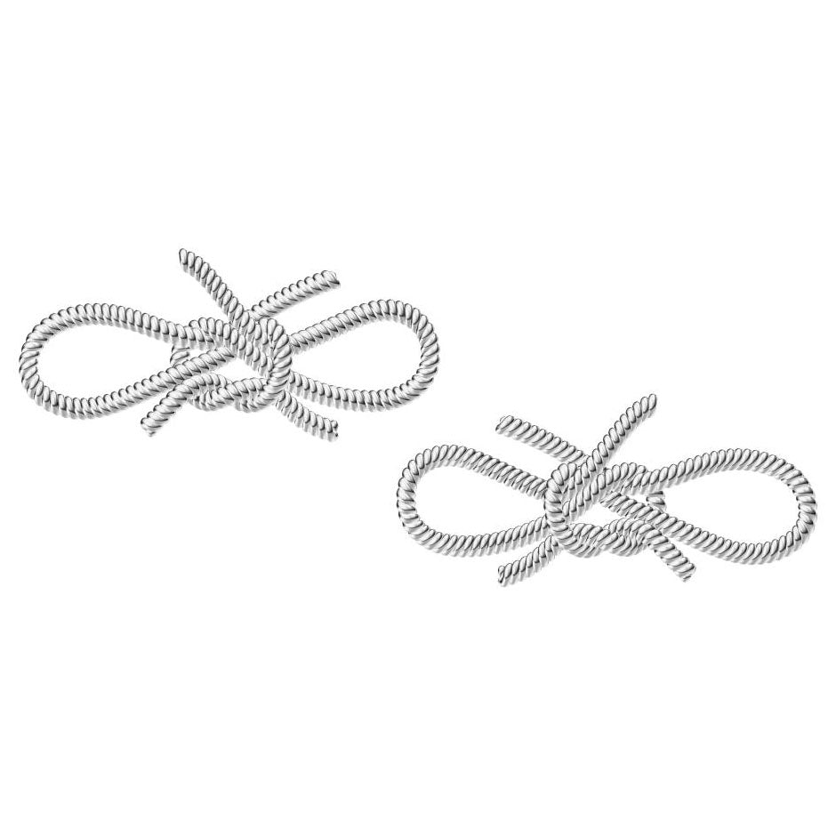 TIF27172645 light gold twisted rope bow earrings