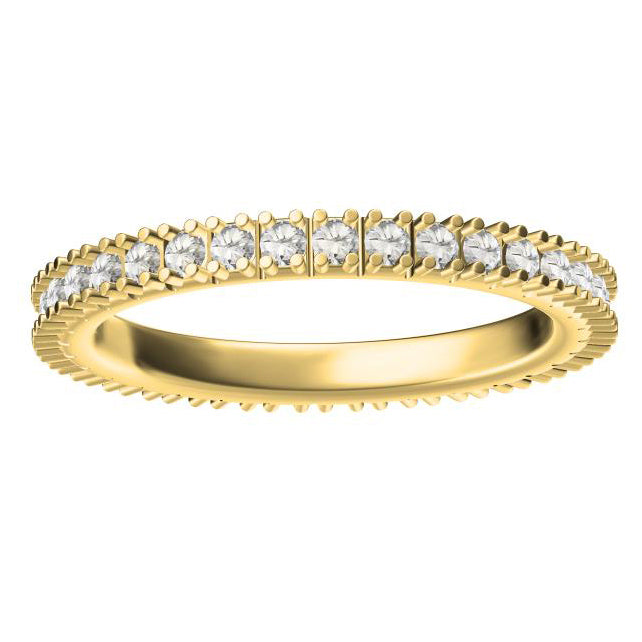 KDY-F1615820 mixed prong set slim ring