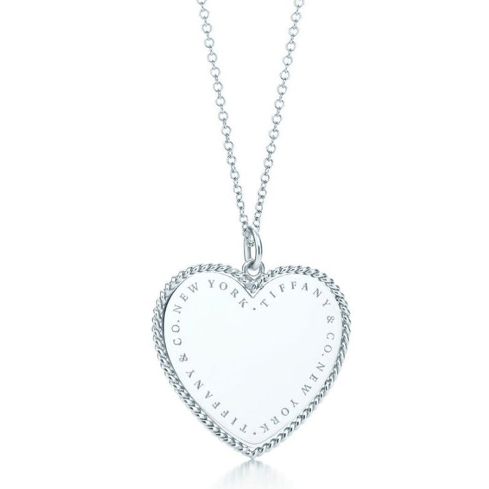 TIF68410481 light gold twisted rope letter heart pendant