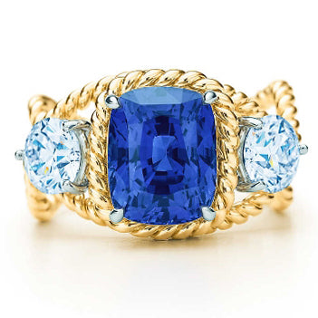 TIF2368696 Cross Four Hook Three Diamond Twist Rope Arm Ring