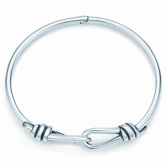 TIF21508321 light gold twisted rope buckle bracelet