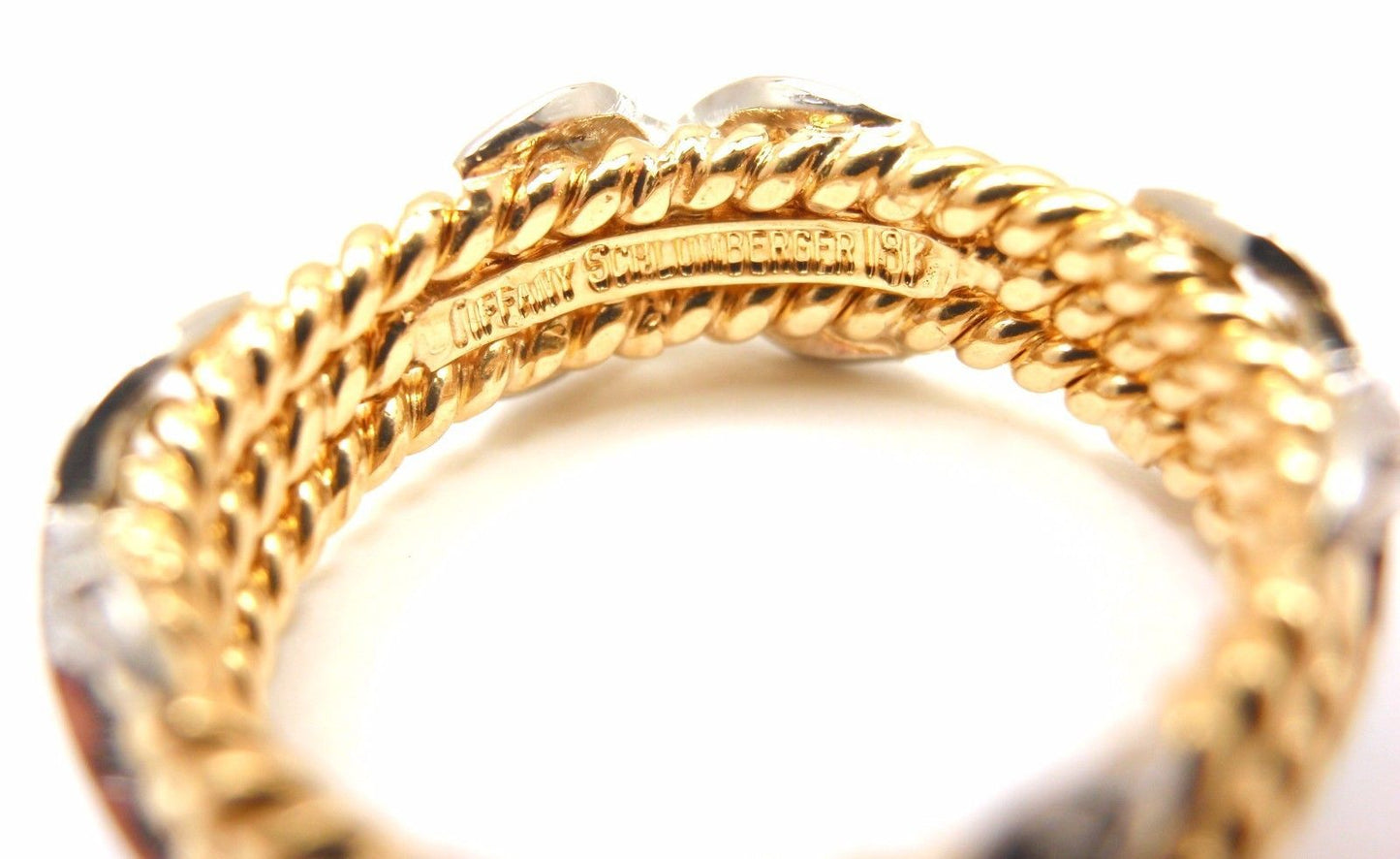 TIF42712815 three-linen rope X-shaped fork set stone ring