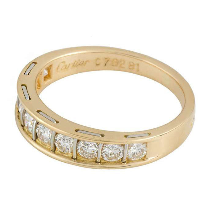 KDY-VA778203 color separated half diamond ring
