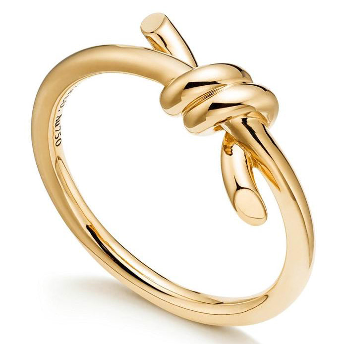 TIF31558600 light gold single circle twisted rope ring (guest version)