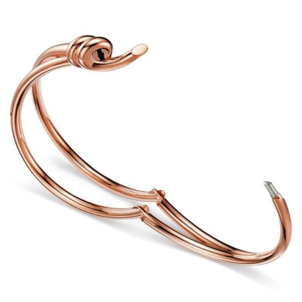 TIF70152487 light gold double circle twisted rope bracelet