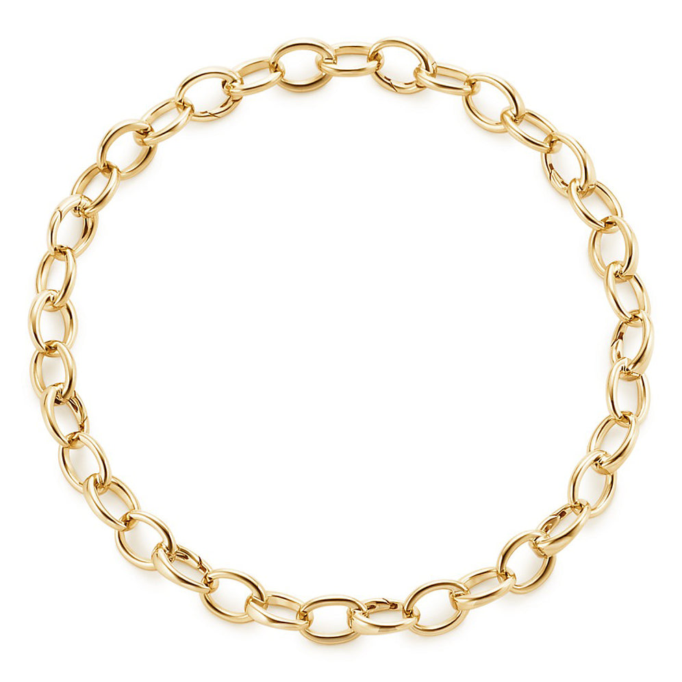 TIF25056635 light gold hoop buckle necklace