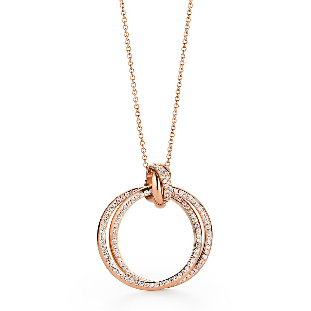TIF4276338 diamond double ring pendant
