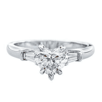 BGL-AN735105 heart-shaped diamond ring trapezoidal double stone shoulder style ring