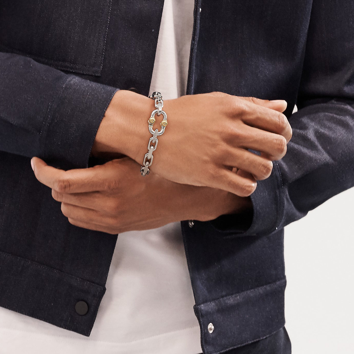 TIF82607374 men's light gold bracelet