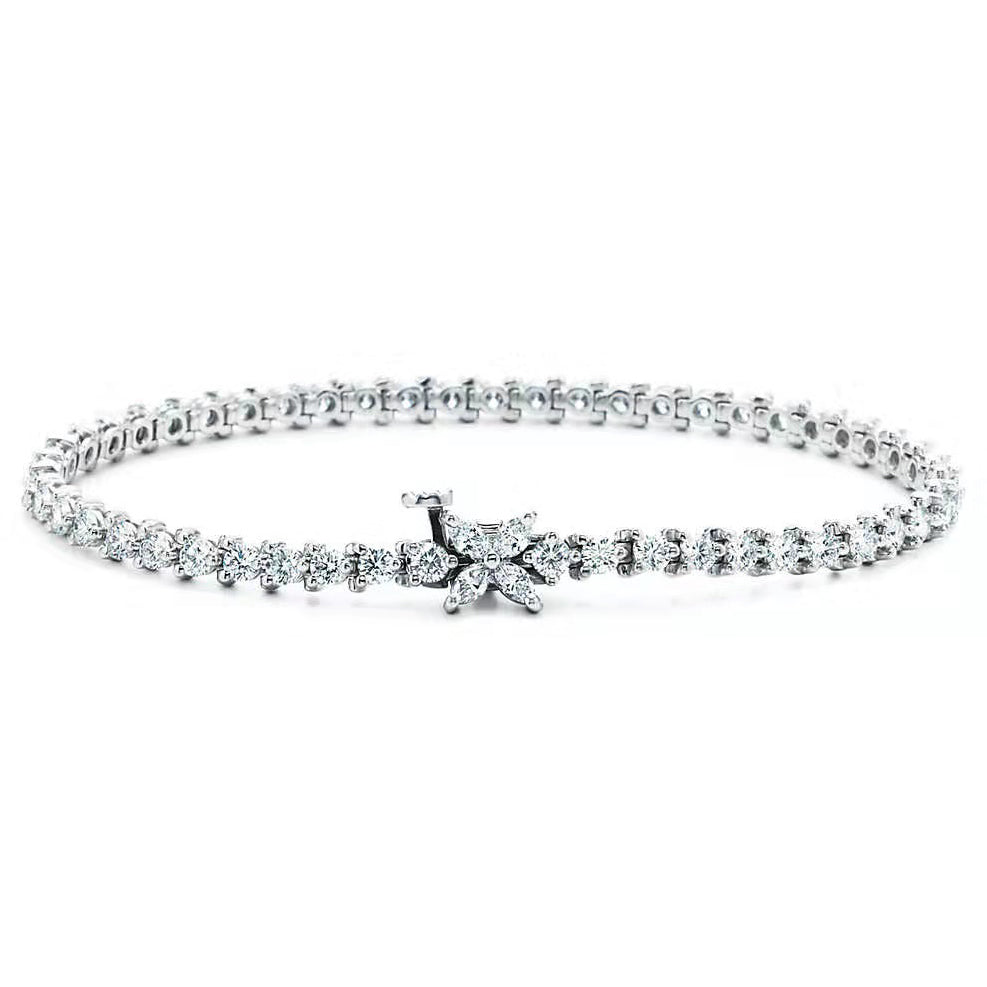 TIF87991673 full marquise round diamond bracelet