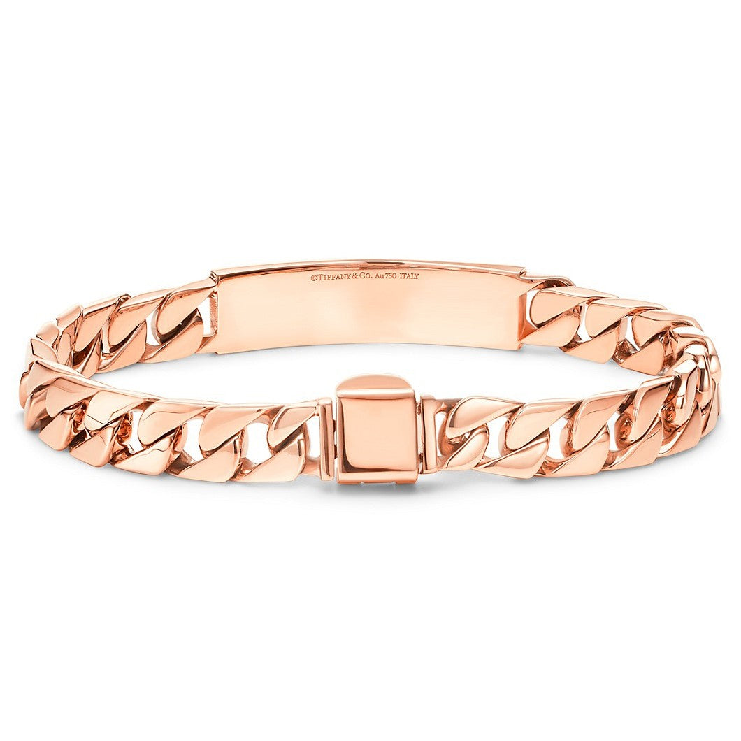 TIF59329789 glossy gold denim chain bracelet