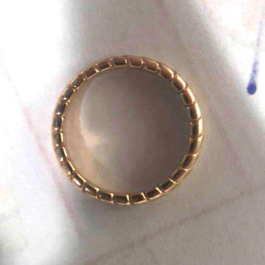 BGL-AN856816 narrow version snake pattern light gold bar ring 3mm customer version ring