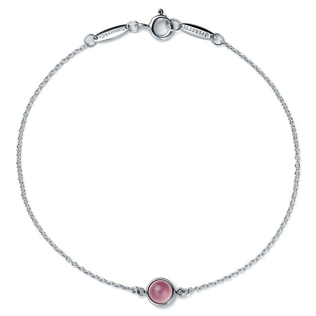 TIF10708044 purple chalcedony bracelet with blister bezel setting