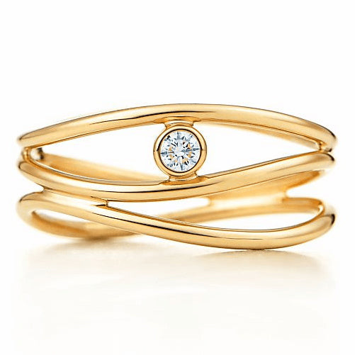 TIF67516015 three-band diamond ring
