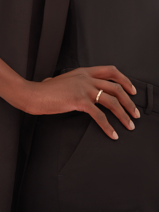 BGL-AN856868 narrow version snake body light gold bar ring guest version