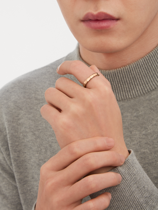 BGL-AN856868 narrow version snake body light gold bar ring guest version