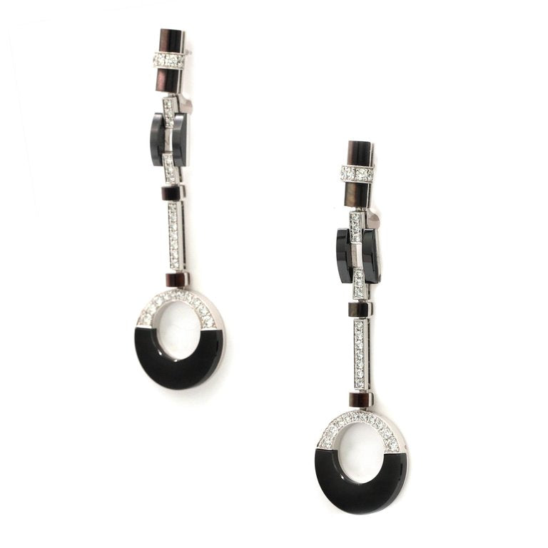 KDY-D7583787 ring black onyx long ear clip guest version