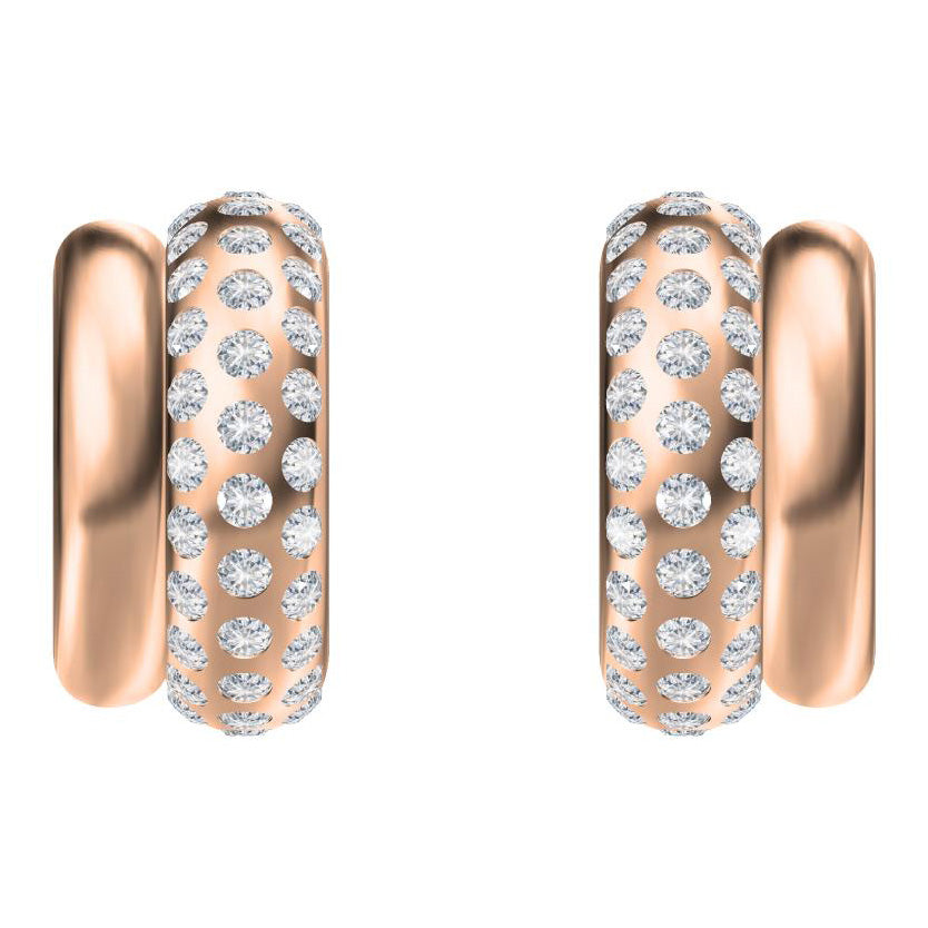 BGL-OR505267 semi-circle C-shaped stud earrings with dense stones