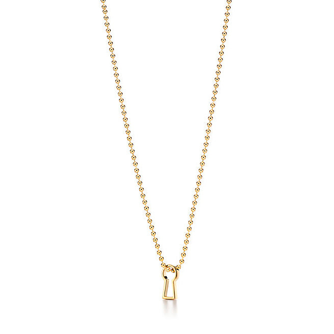 TIF16385943 light gold keyhole pendant
