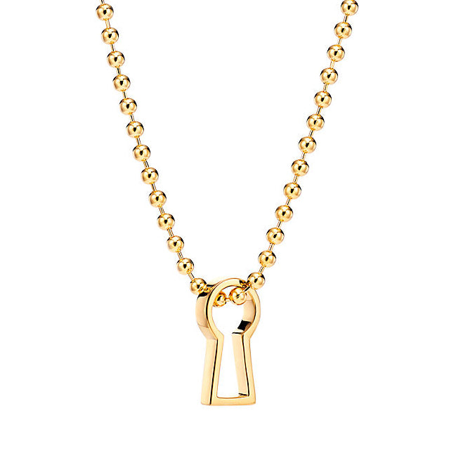 TIF16385943 light gold keyhole pendant