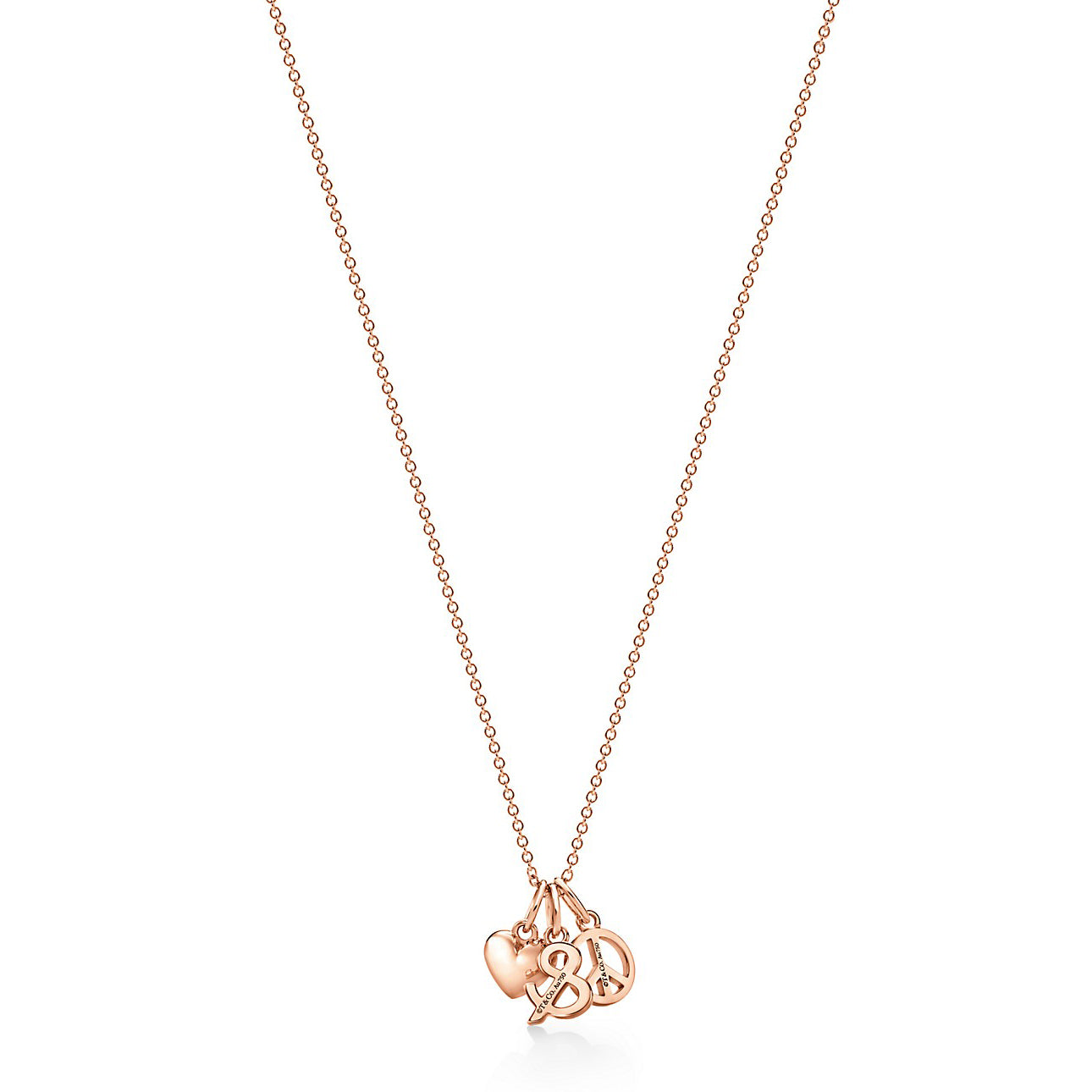 TIF89632107 light gold heart-shaped anti-war & set of pendants