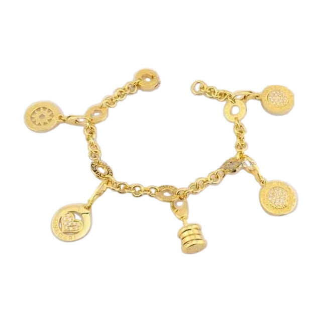 BGL-BR155359 round small charm bracelet