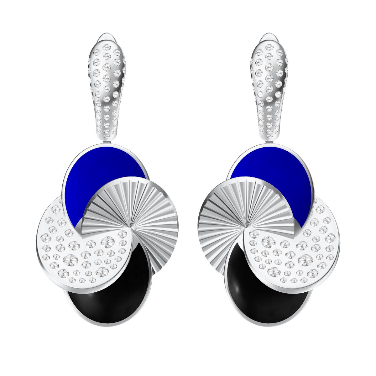 KDY-F2211705 Venetian agate stone stud earrings