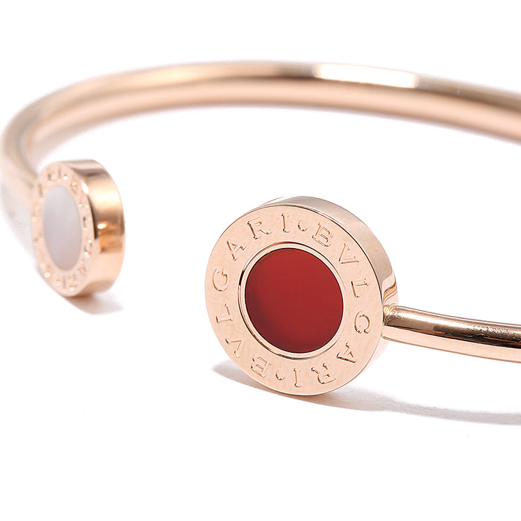 BGL-BR858280 round shell agate open bracelet