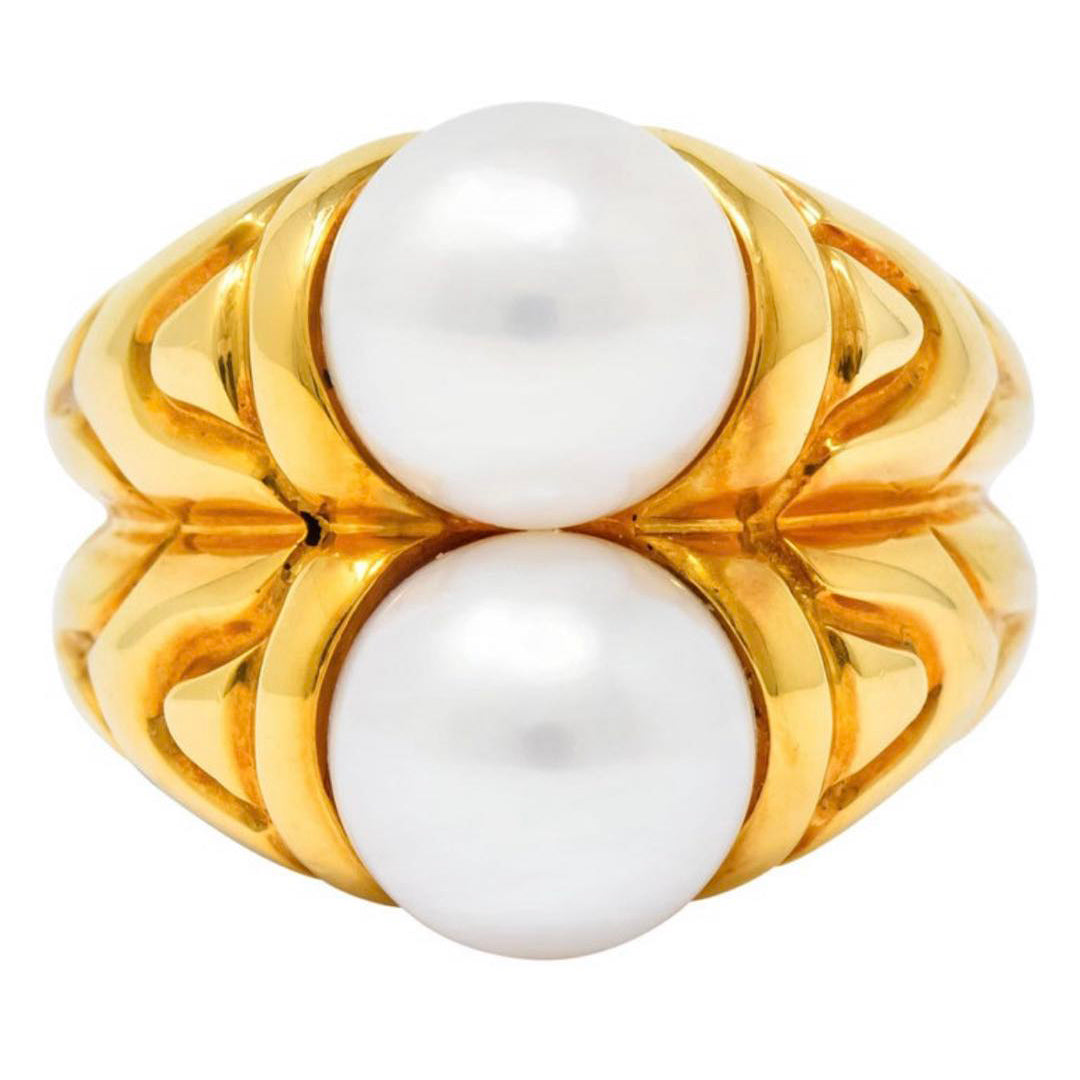 BGL-AN983770 Double Pearl Wide Arm Ring
