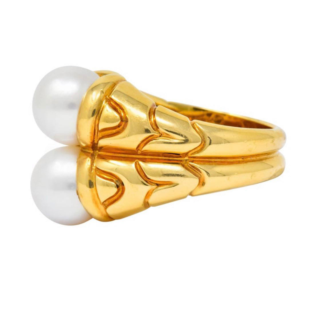BGL-AN983770 Double Pearl Wide Arm Ring