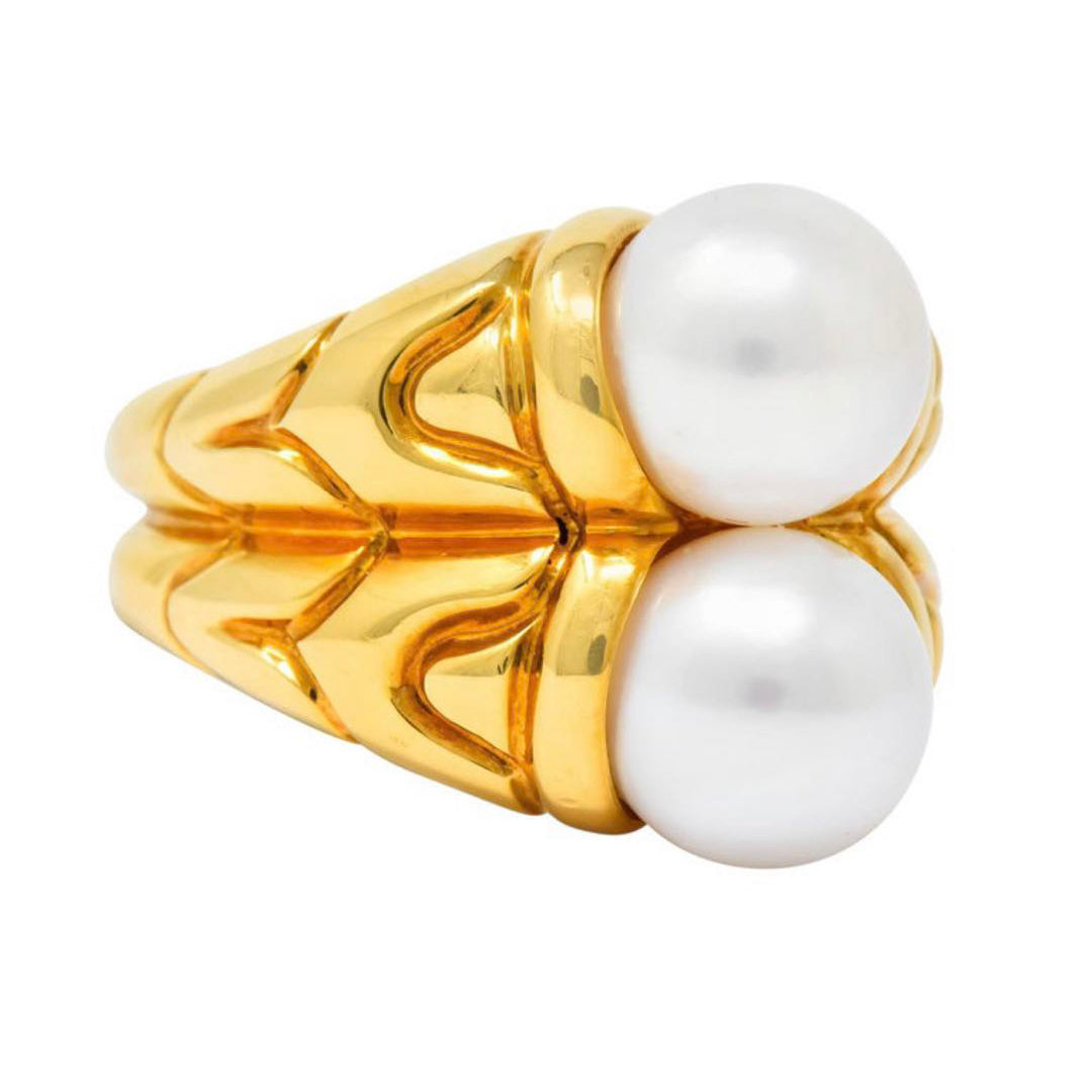 BGL-AN983770 Double Pearl Wide Arm Ring