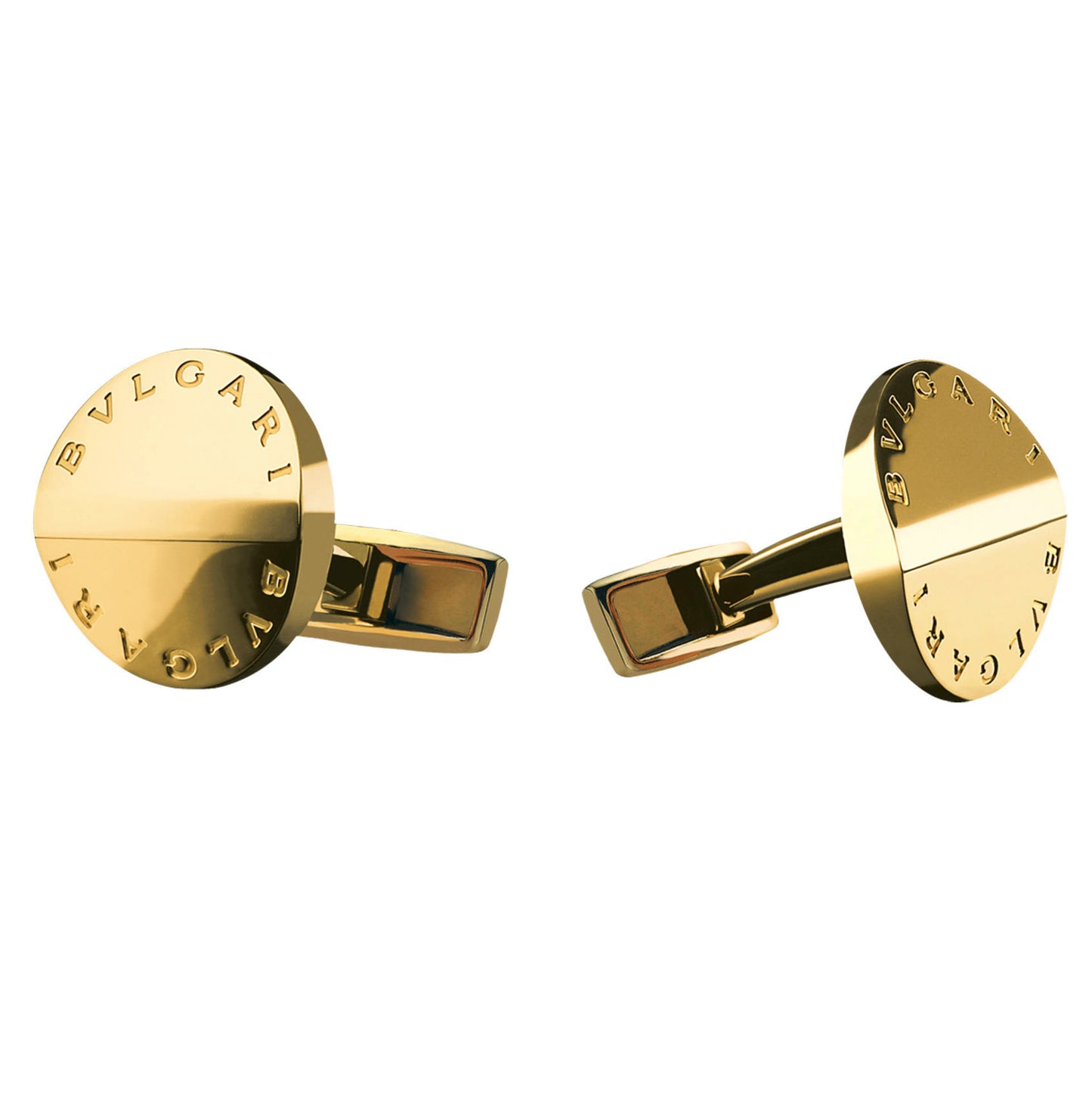 BGL-338978-GM852957 light gold round cufflinks