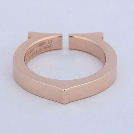 KDY-B1551843 large C light gold ring with lower opening