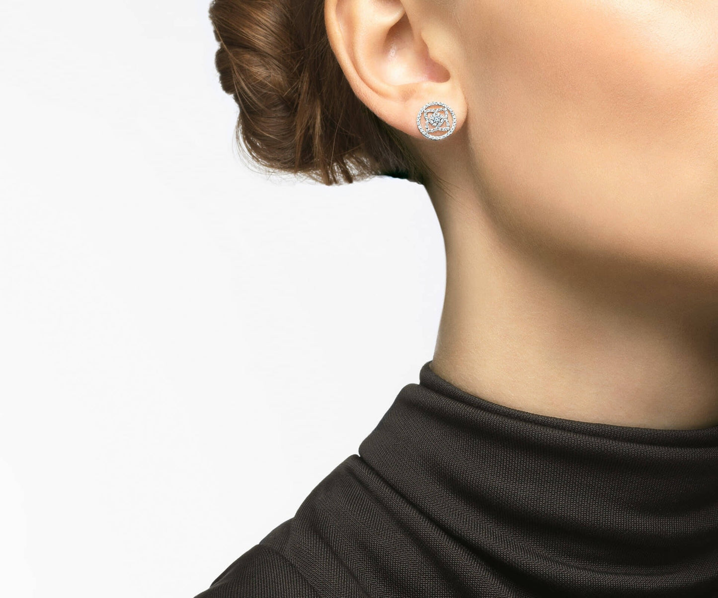 DBES-E102150 plum blossom diamond earrings