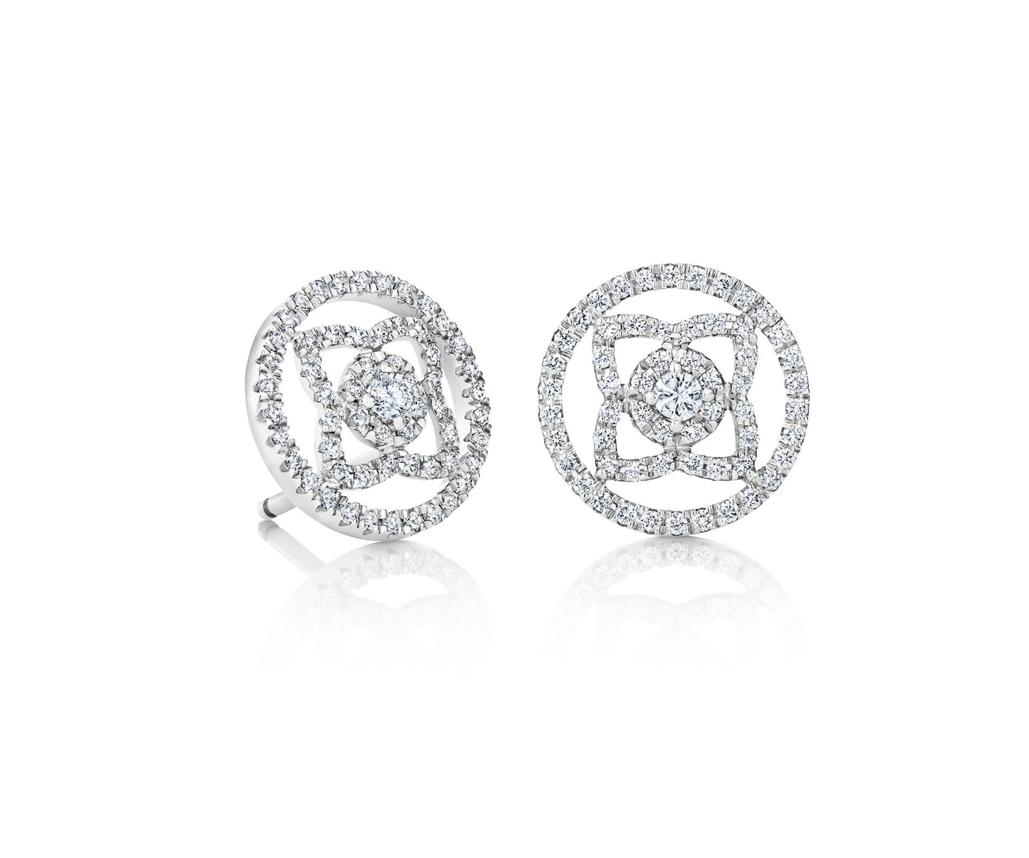 DBES-E102150 plum blossom diamond earrings