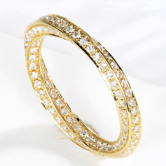 TIF73254038 full diamond twist arm ring 13#