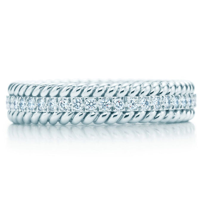 TIF76427216 twisted rope diamond double row ring
