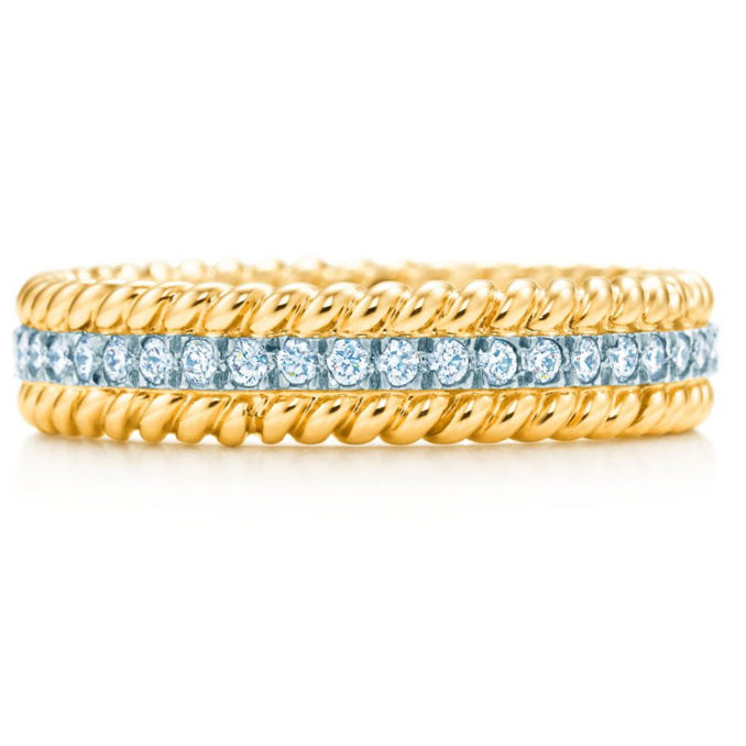 TIF76427216 twisted rope diamond double row ring