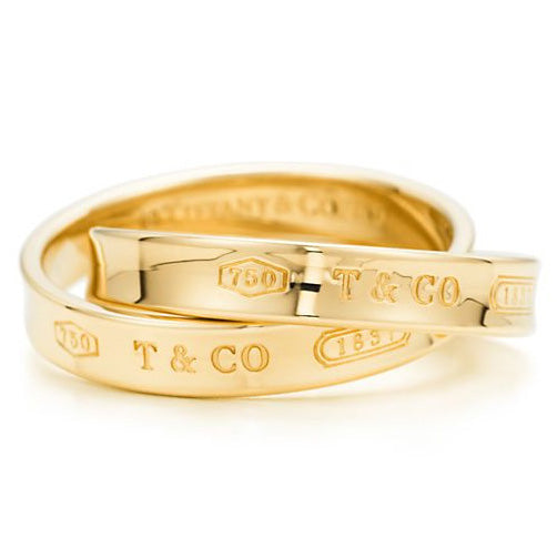TIF54517950 light gold letter buckle hoop ring